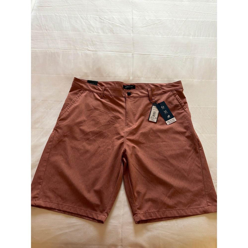 Kenneth Cole Techni-Cole Mens Shorts 40 Red Moisture Wicking Flex
